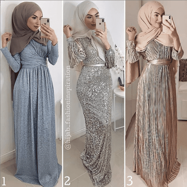 Best Ideas To Wear Gown With Hijab For Women (9)