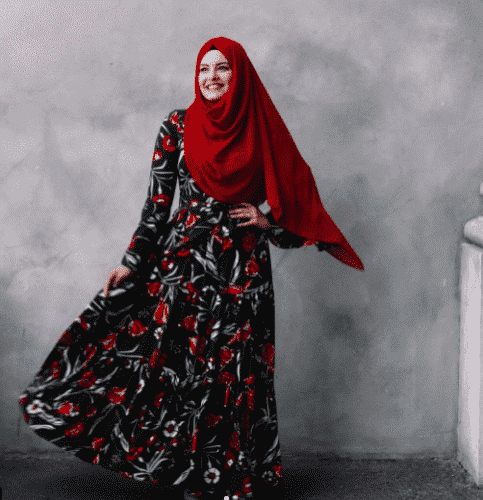 how to wear hijab with gowns