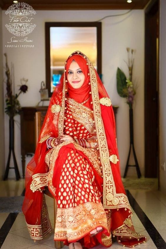 Daytime Wedding Saree for Muslim Brides
