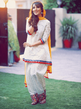 white shalwar kameez