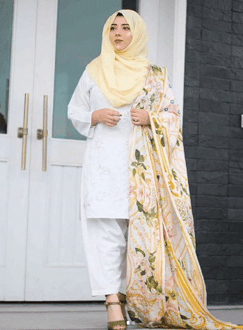 how to wear white shalwar kamiz