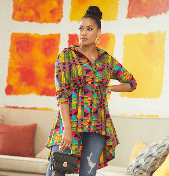 Ankara Tops With Jeans - 20 Ways To Wear Ankaras With Jeans