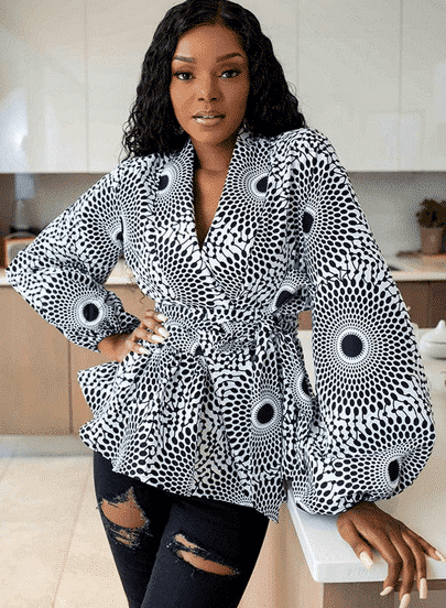 Ankara Tops With Jeans - 20 Ways To Wear Ankaras With Jeans