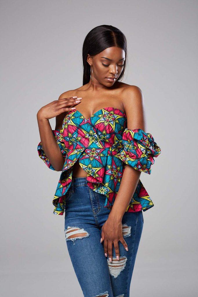 Ankara Tops With Jeans - 20 Ways To Wear Ankaras With Jeans