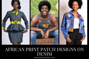Cute African Print Patch Designs On Denim