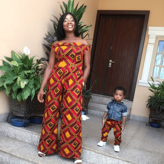 ankara matching outfits for mom and son