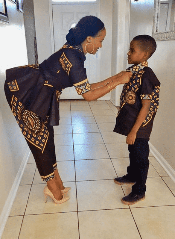 african outfits for mother and son