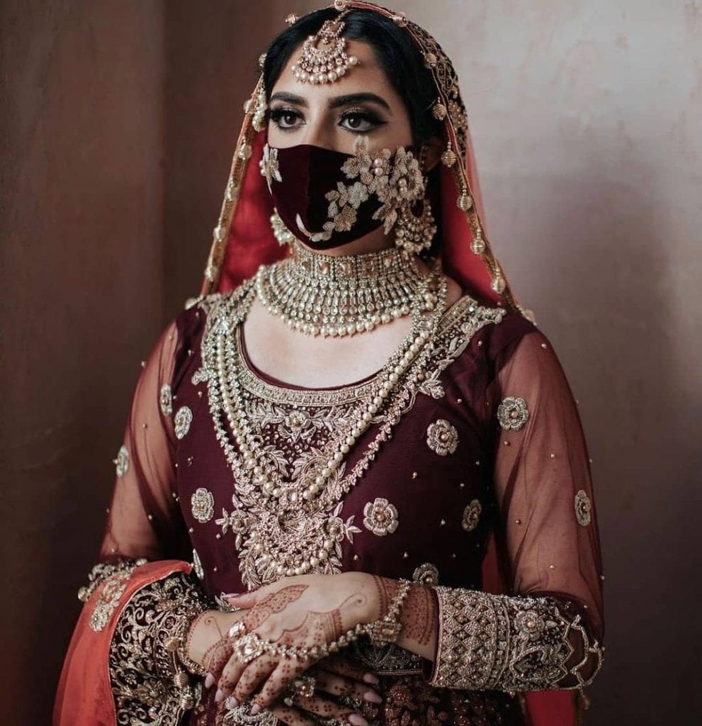 Top 20 Bridal Masks for Desi Brides during COVID Weddings