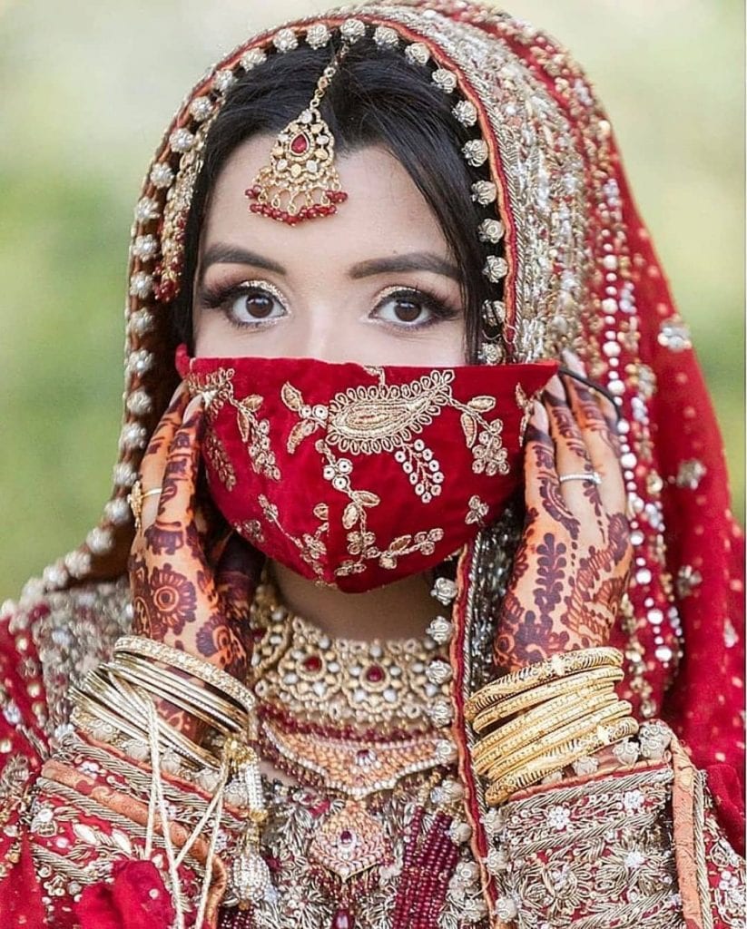 Top 20 Bridal Masks for Desi Brides during COVID Weddings