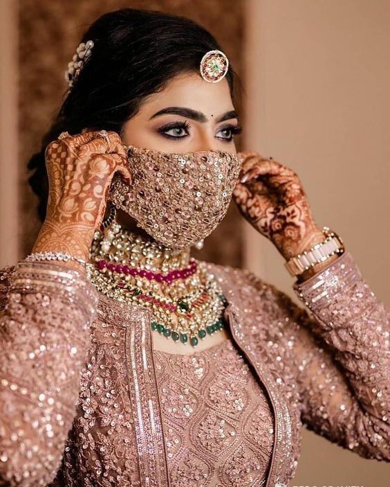 Top 20 Bridal Masks for Desi Brides during COVID Weddings