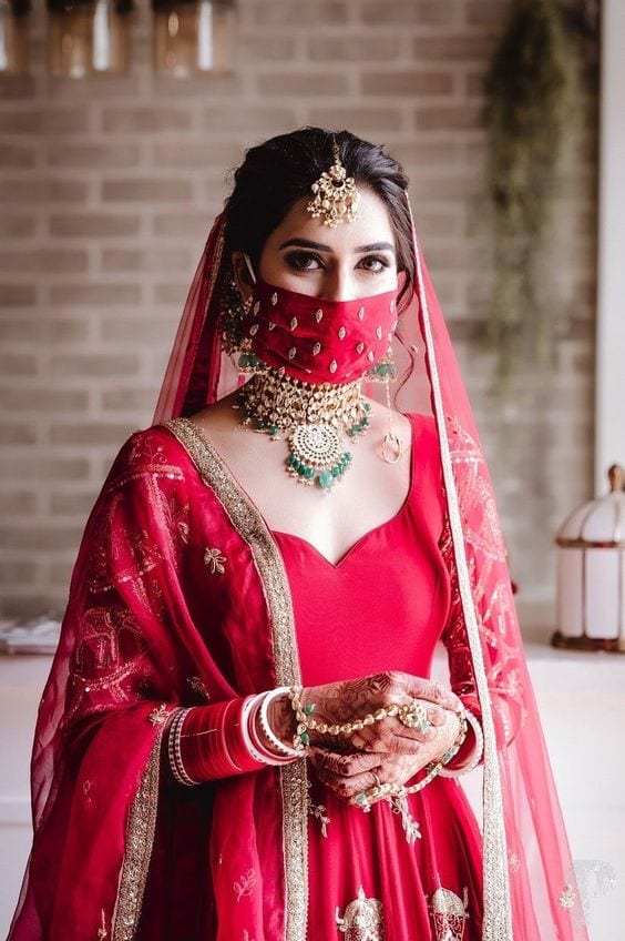 Top 20 Bridal Masks for Desi Brides during COVID Weddings