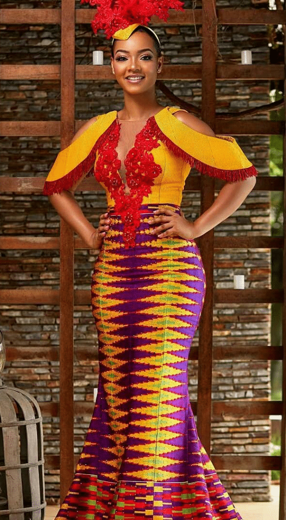 Latest Kente Styles for Engagement