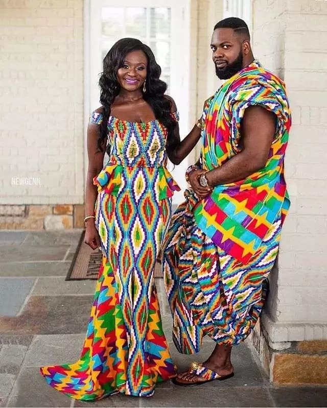 Latest Kente Styles for Engagement