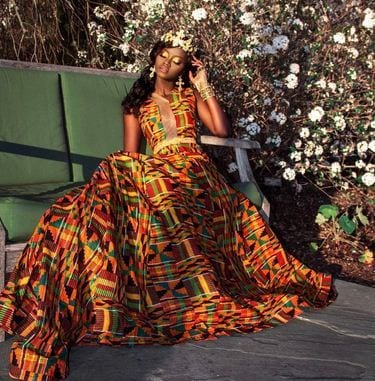 Latest Kente Styles for Engagement