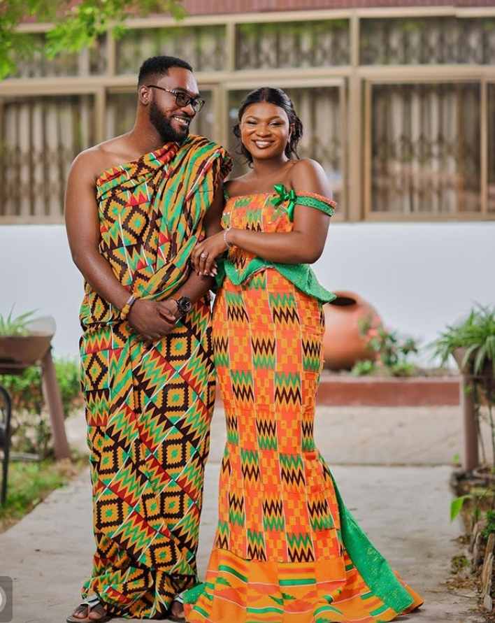 Latest Kente Styles for Engagement