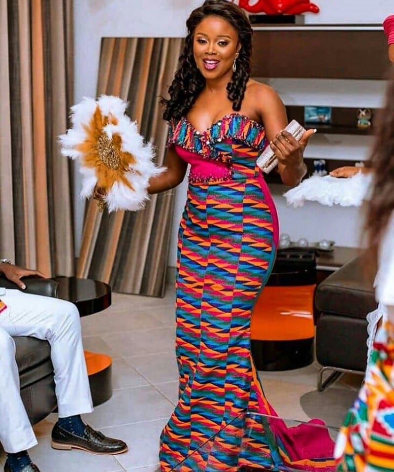 Latest Kente Styles for Engagement