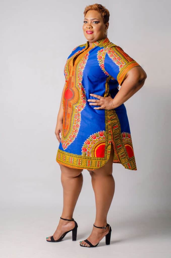 Short Dashiki Dresses For Plus Size Women