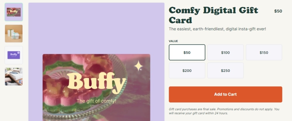 gift card ideas