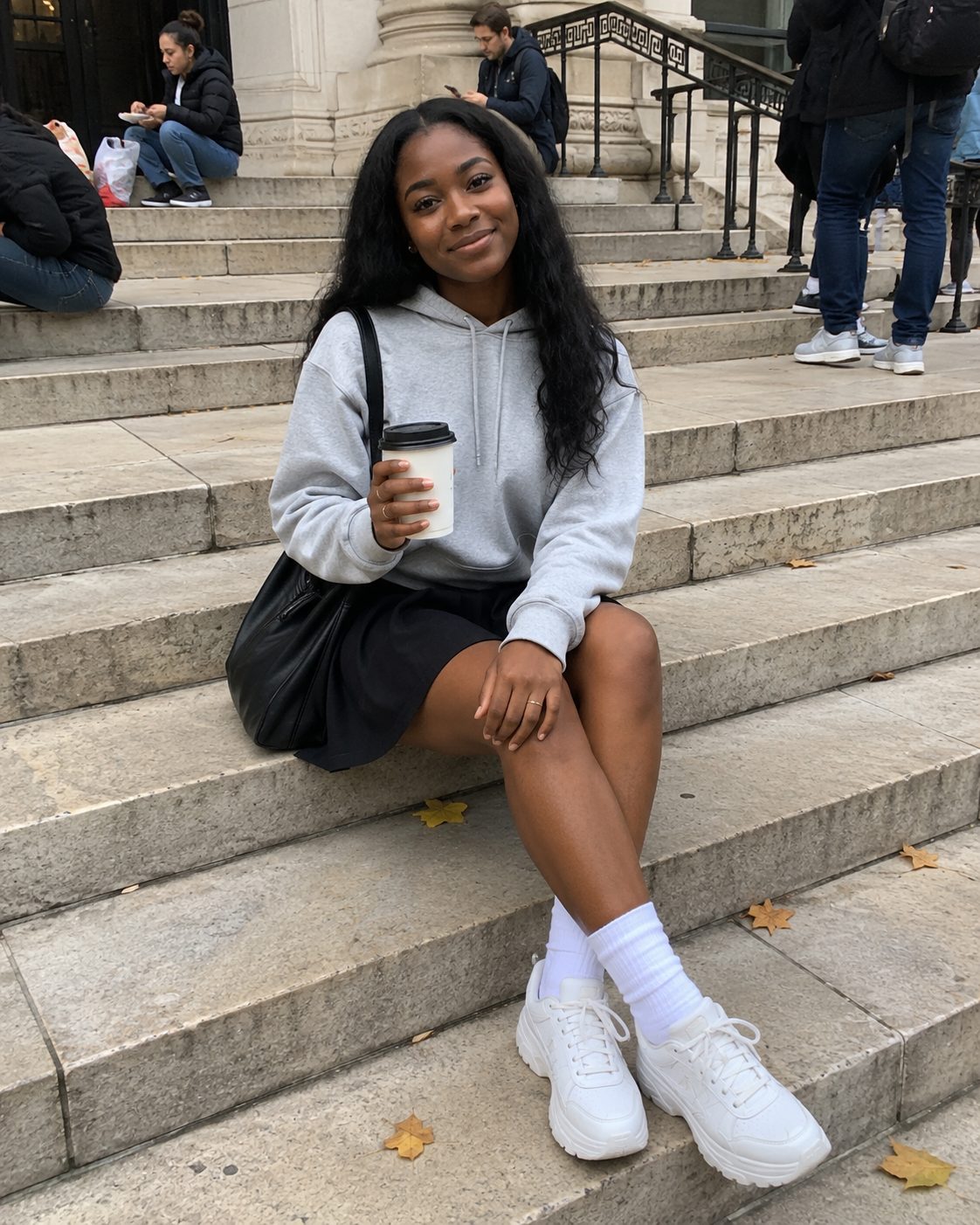 Skater skirt with a hoodie