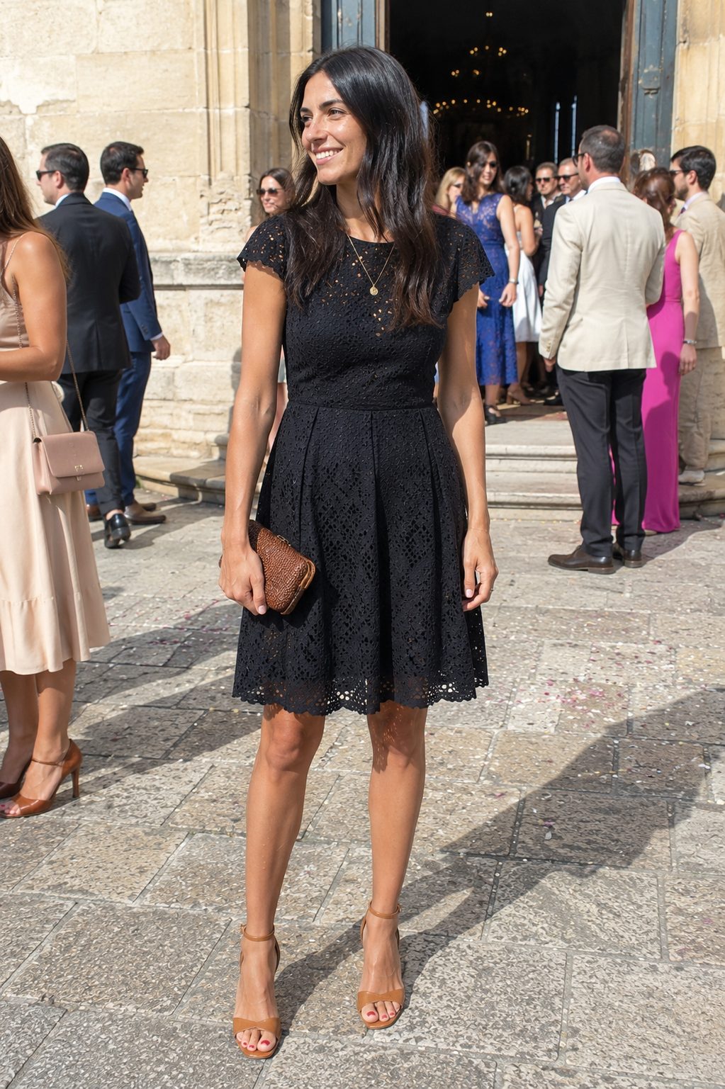 Black Broderie Anglaise Dress