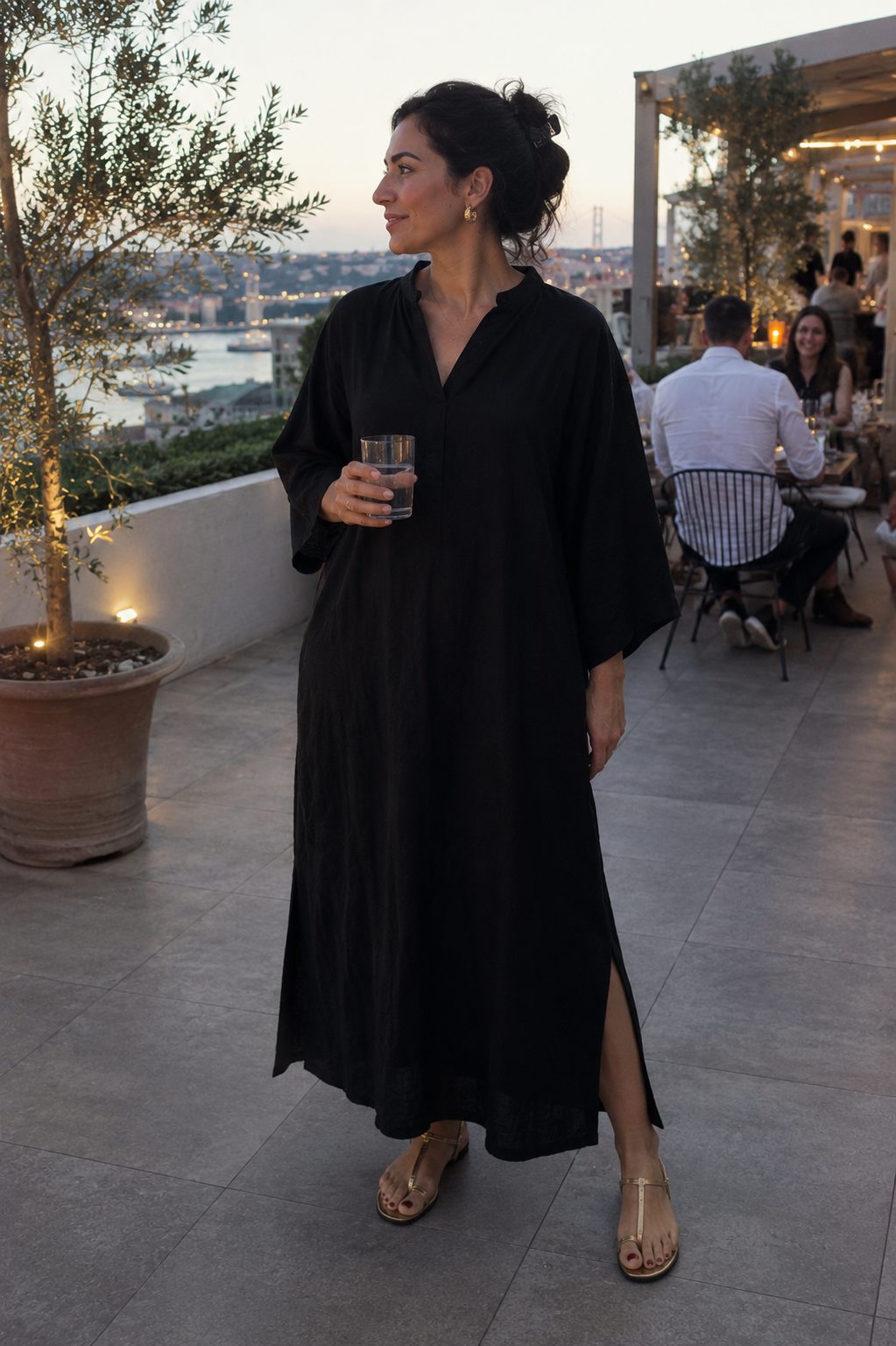 Black Kaftan for Hot Evenings