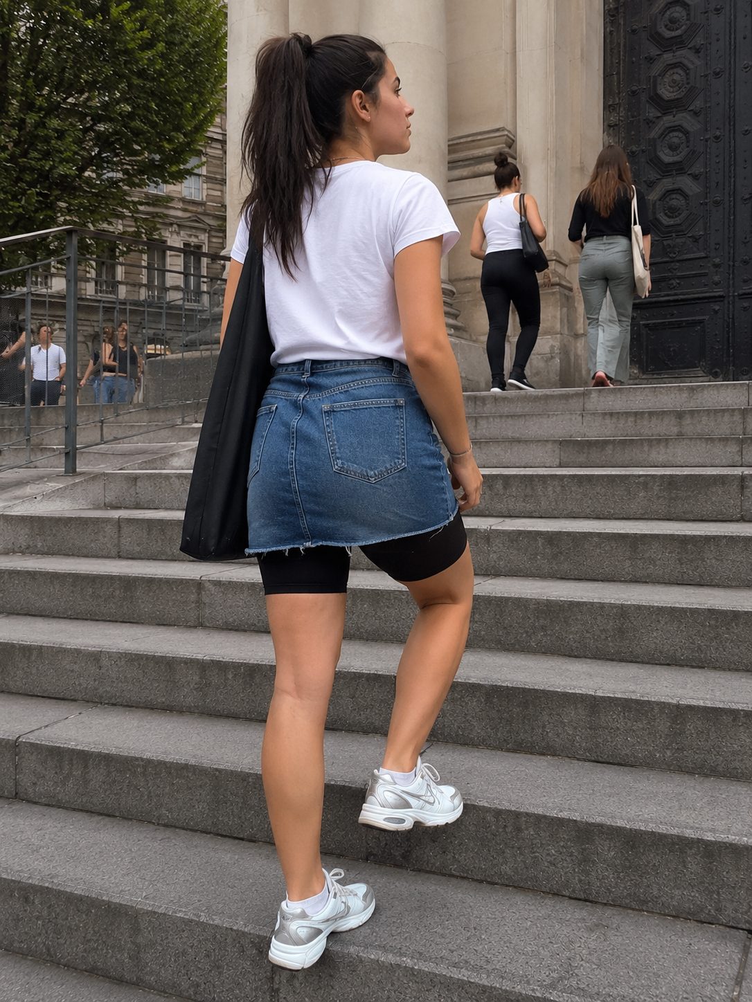 Wear cycling shorts underneath a short skirt