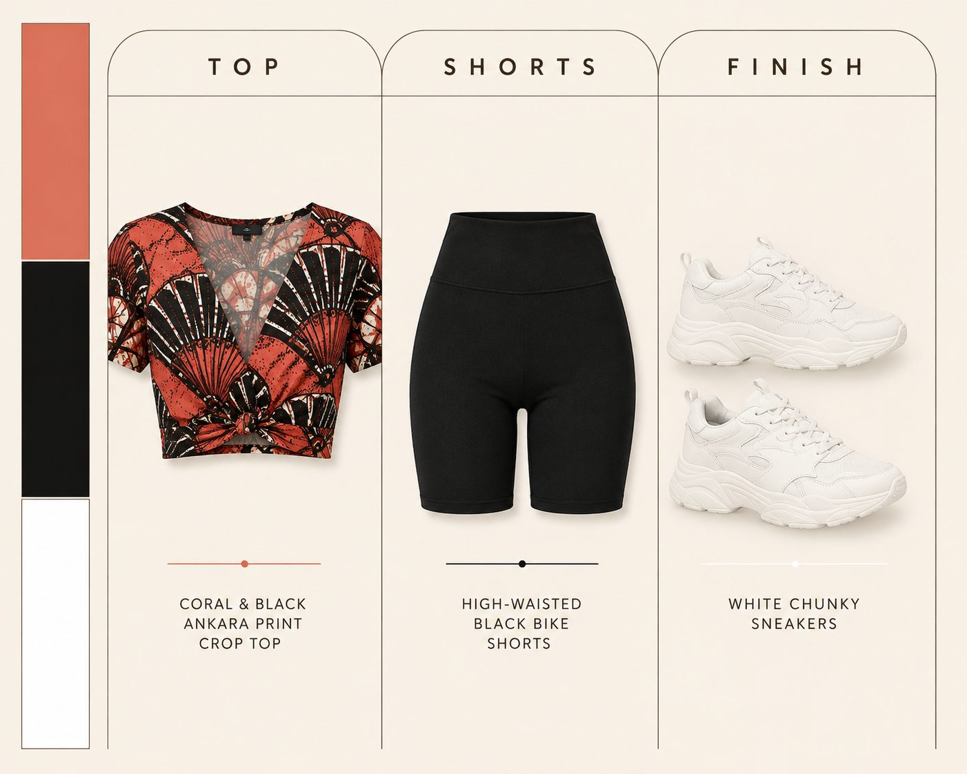 Crop Top and Bike Shorts for a Weekend Errand Day