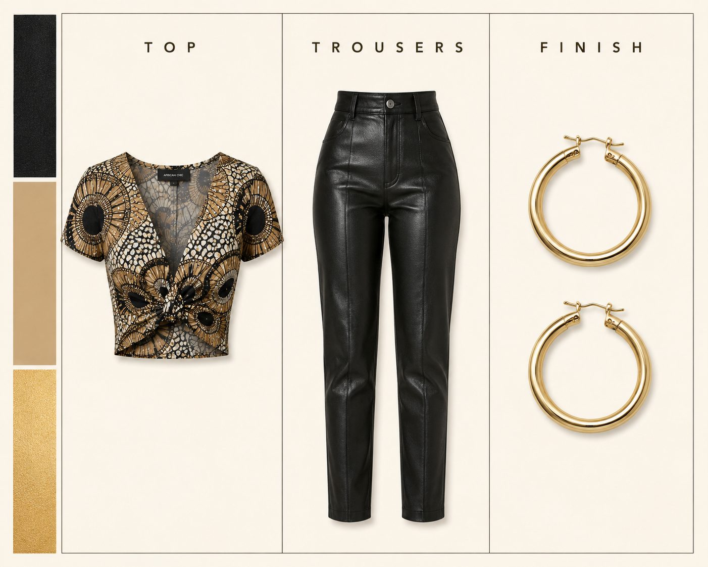 Crop Top With Leather Trousers for a Concert