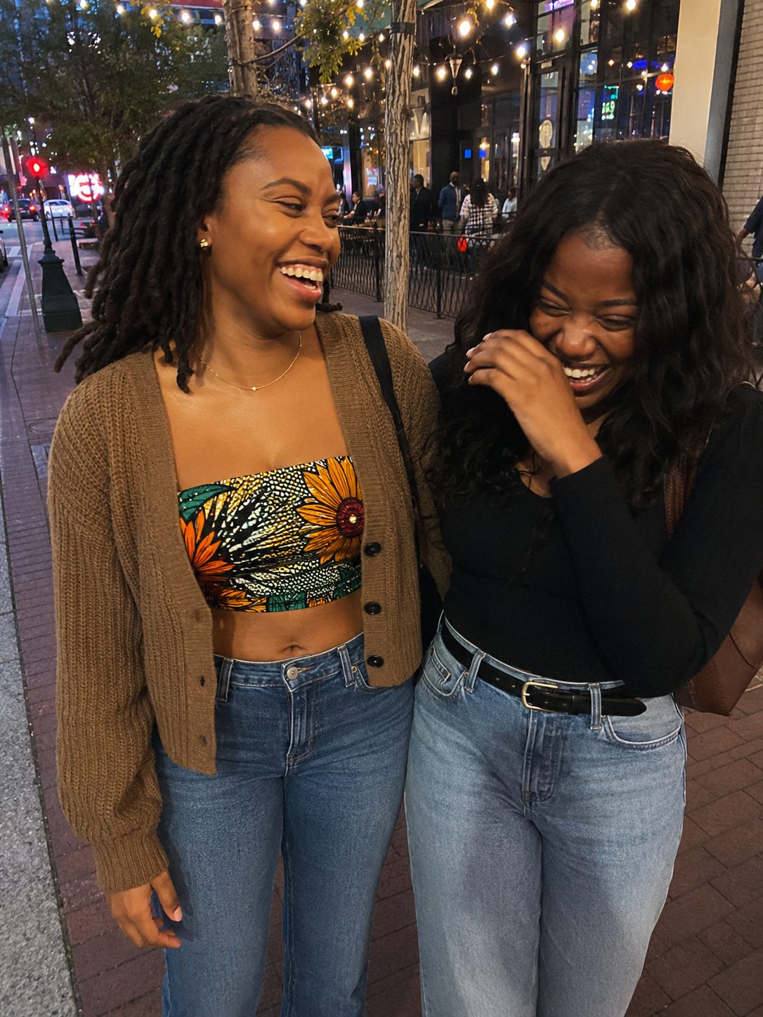 Cropped Cardigan Layered Over a Fitted Crop Top for Cooler Days