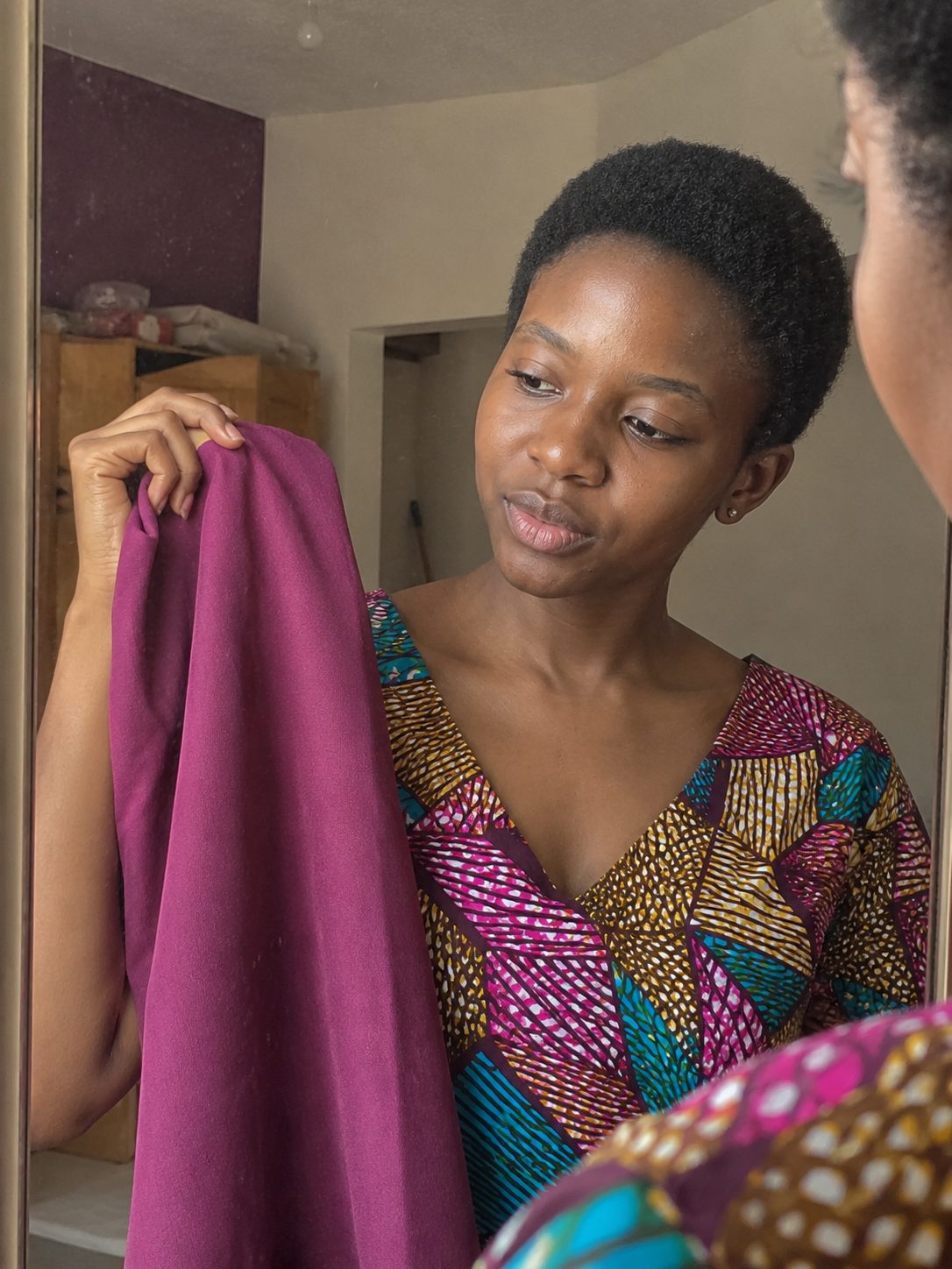 Match Your Head Wrap Fabric to a Print Detail, Not the Whole Top