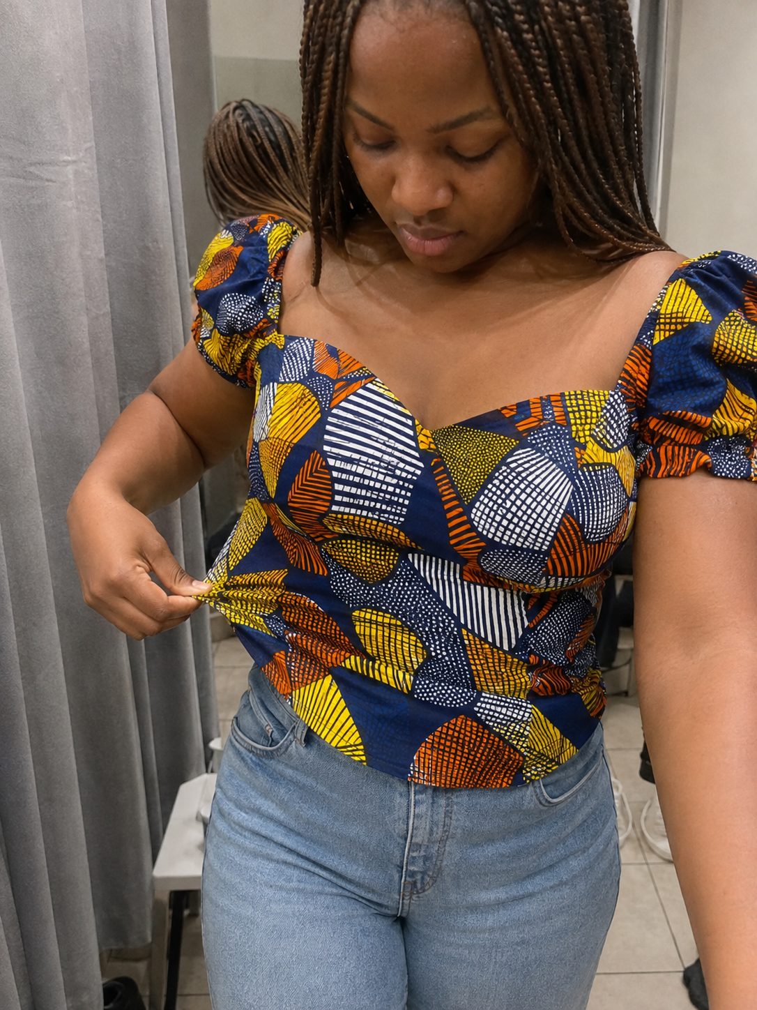 Size Up One Size in Ankara Cotton Since It Doesn't Stretch