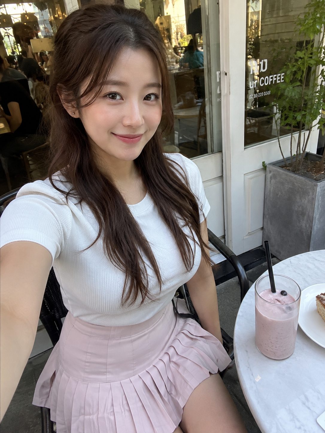 Pleated Mini Skirt for a First Date