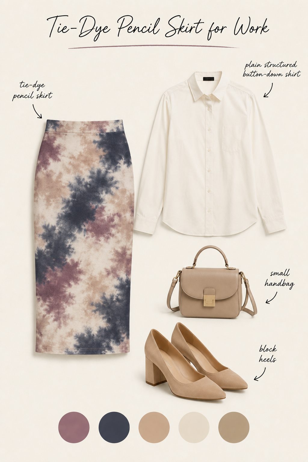Tie-Dye Pencil Skirt for the Office