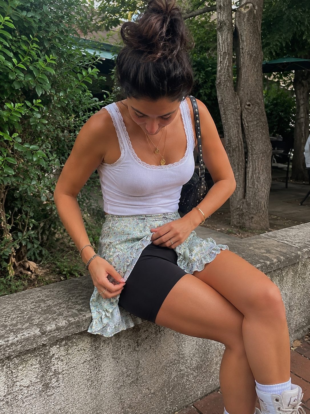 Wear Bike Shorts Under a Flowy Mini Skirt So It Doesn't Ride Up on Windy Days