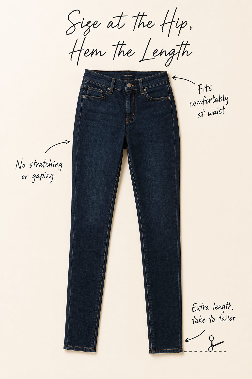 Size Up at the Waist and Hips, Hem the Length Separately