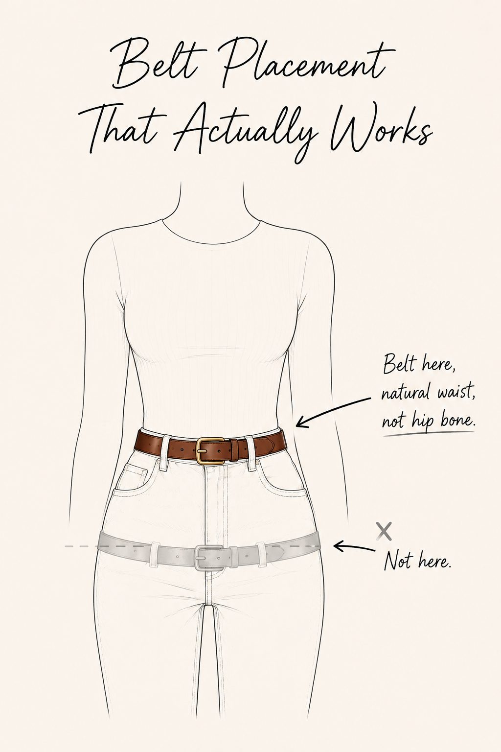 Belt at the Narrowest Point of Your Torso, Never at the Hip Bone