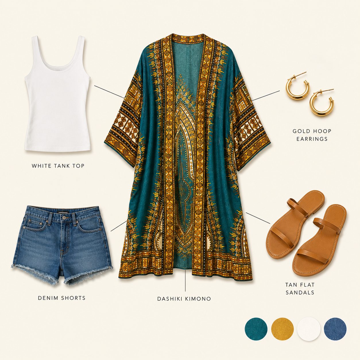 Dashiki Caftan for a Beach Day