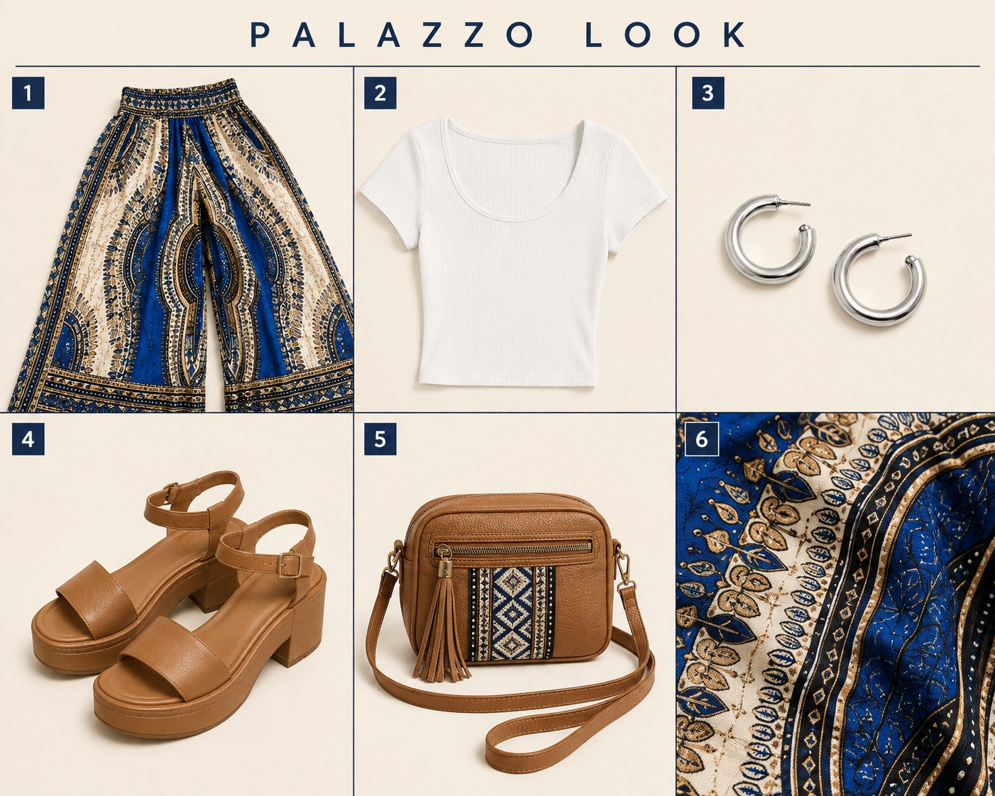 Dashiki Palazzo Pants With a Fitted Crop Top