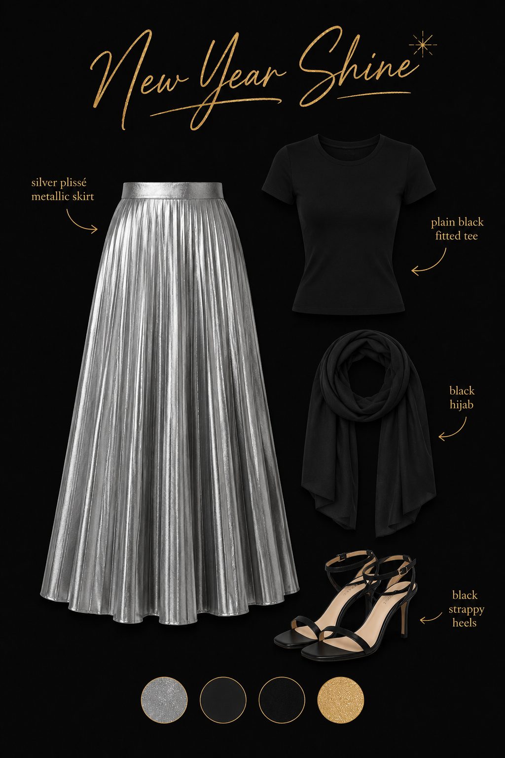 Chiffon Maxi Skirt Over a Nude Slip