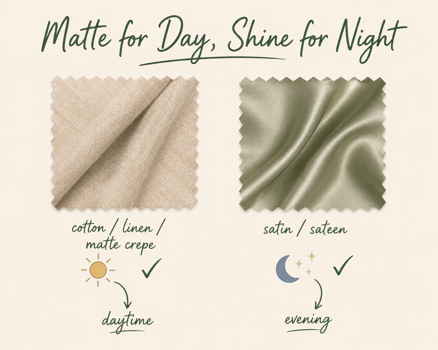Save Shiny Floral Fabrics for Evening, Keep Daytime Florals Matte