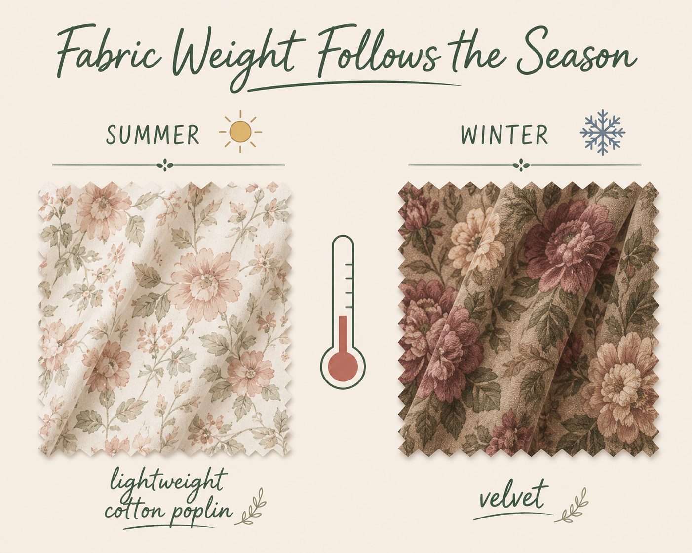 Choose Fabric Weight by Season