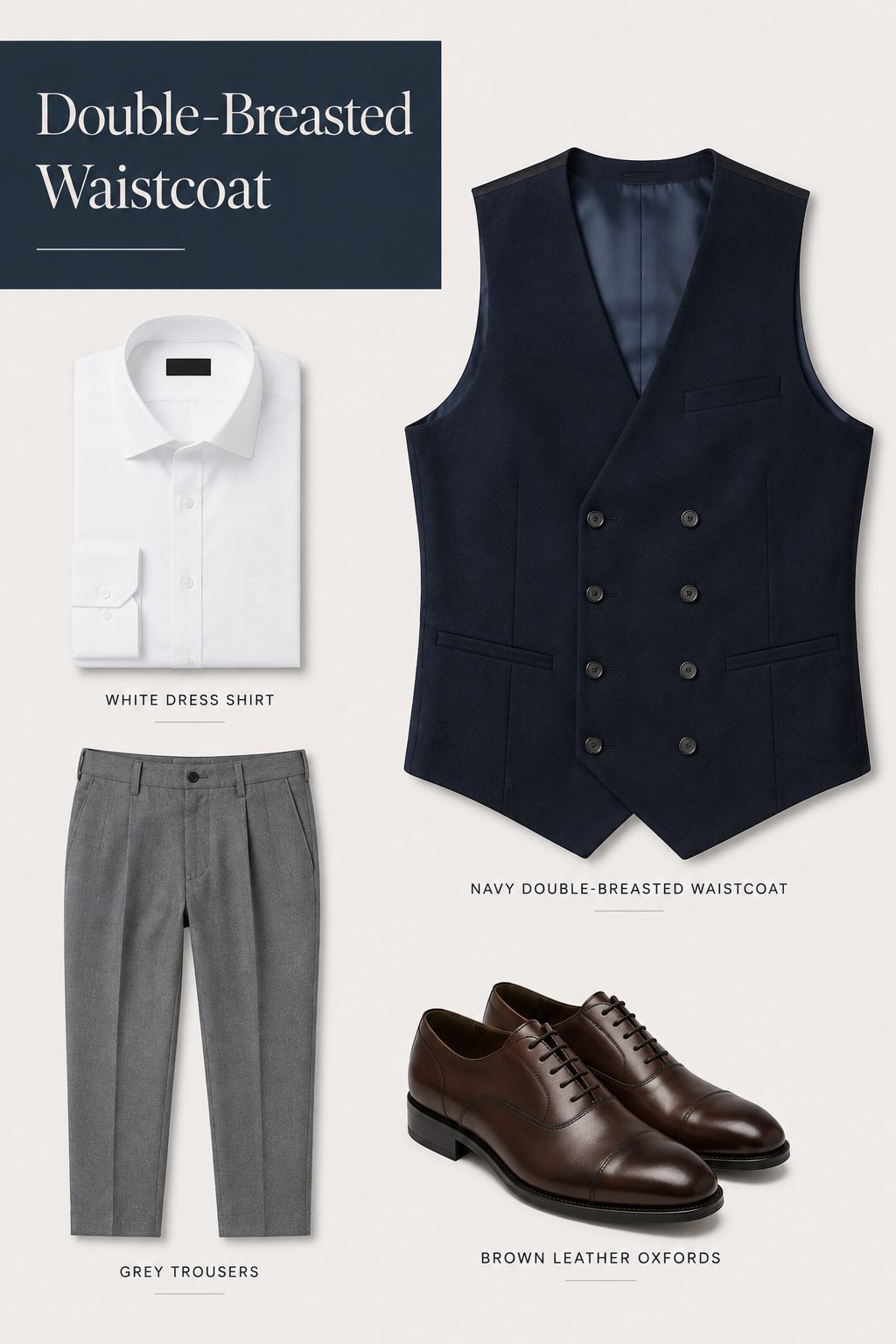 Double-Breasted Waistcoat for a Wedding Guest Look