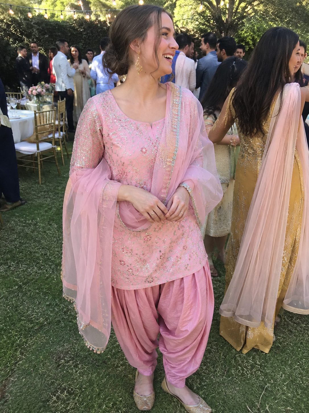 Pastel Patiala with a Floral Embroidered Shirt