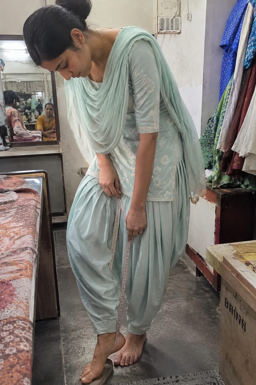 Hem the Patiala Two Inches Above the Ankle So the Pleats Don't Drag