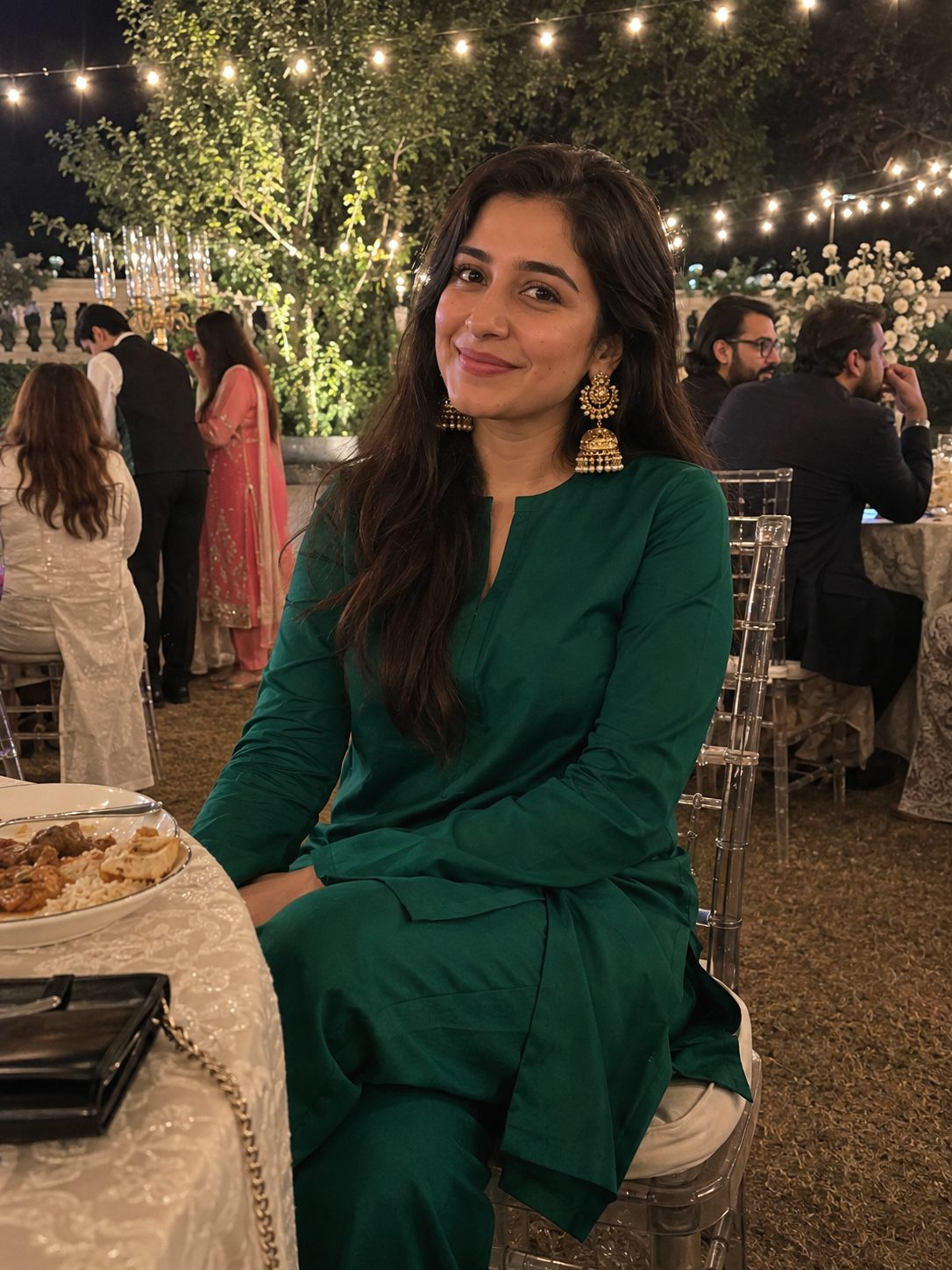 Kurta with Palazzo and Statement Earrings