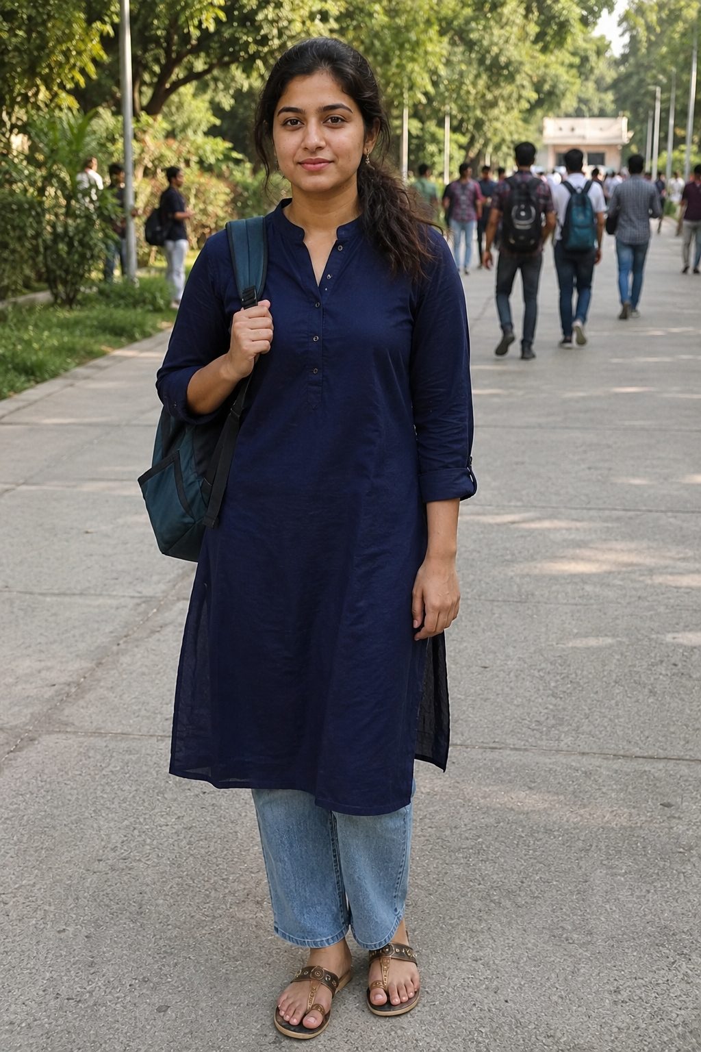 Kurta with Straight-Leg Jeans