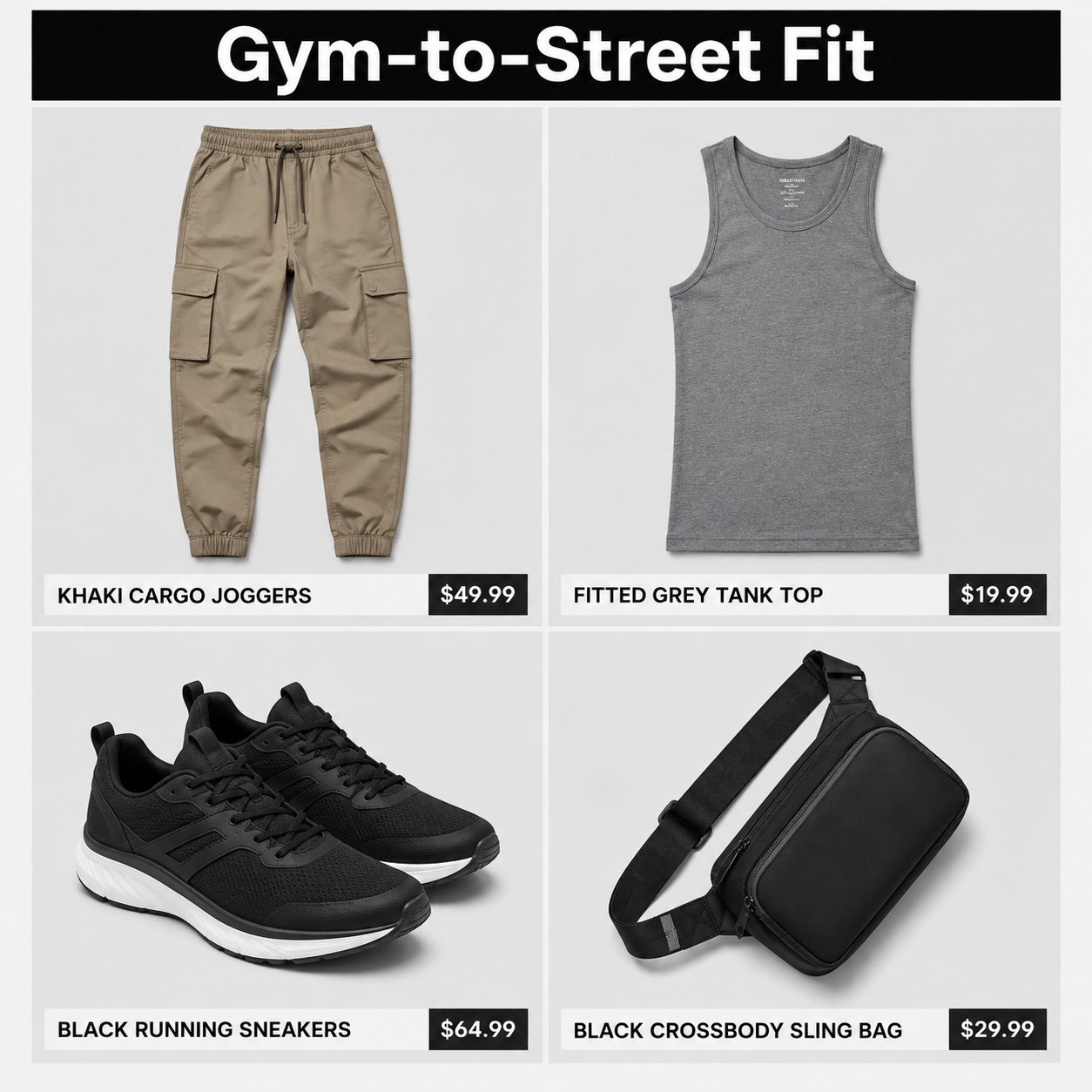 Cargo Joggers with a Fitted Tank for Gym-to-Street