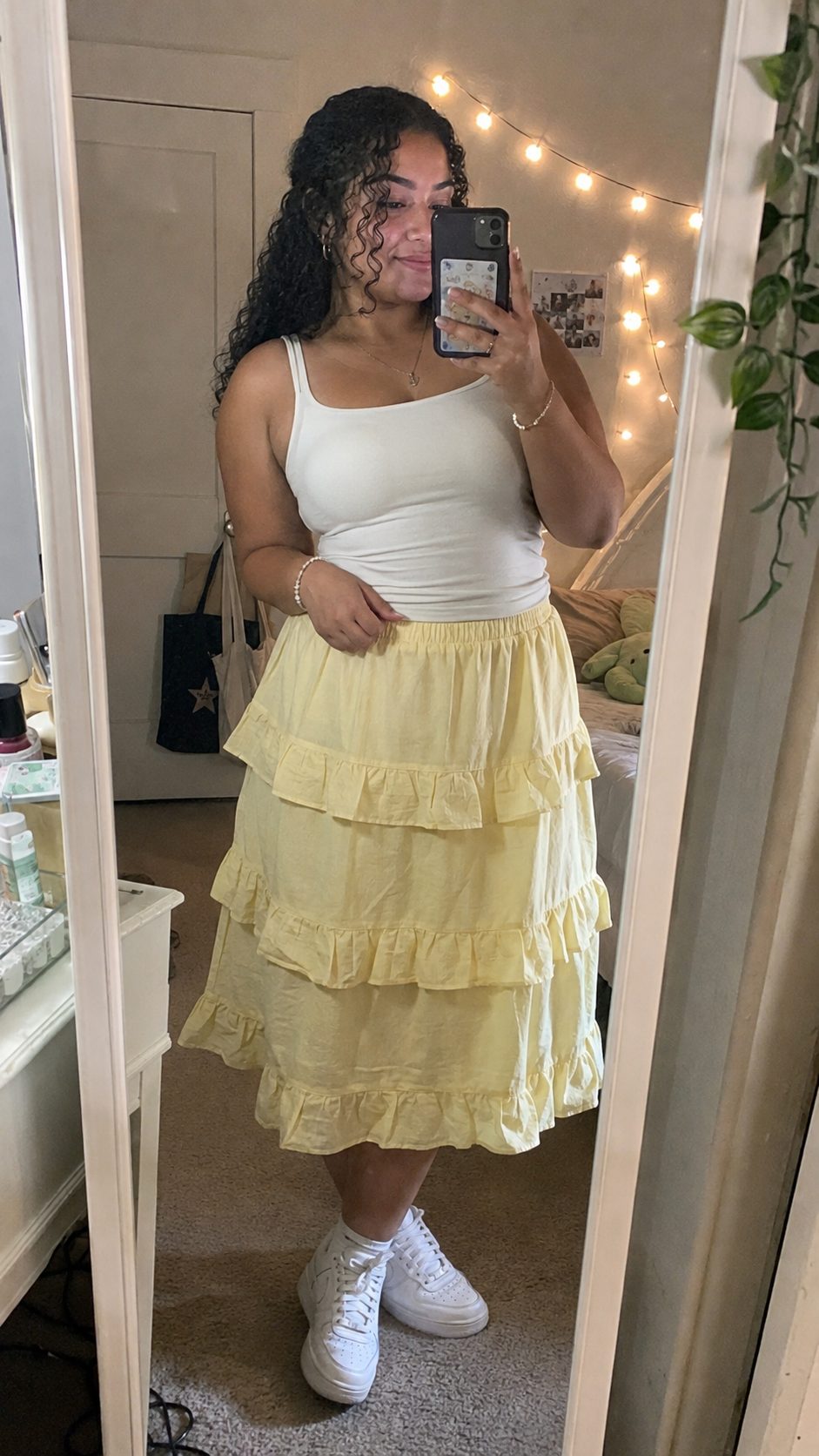 Ruffled Midi Skirt With a Fitted Tank