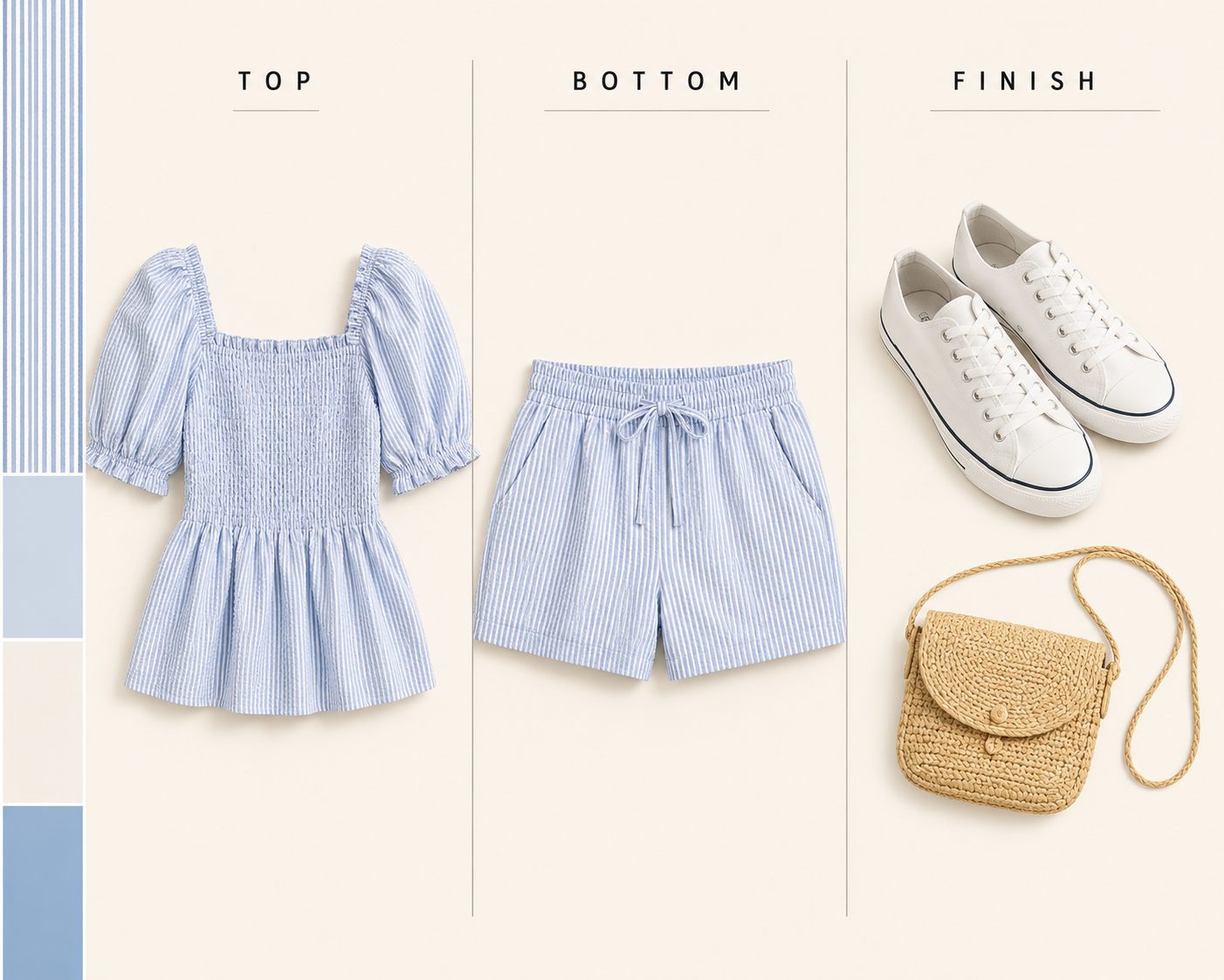 Two-Piece Matching Set in Seersucker