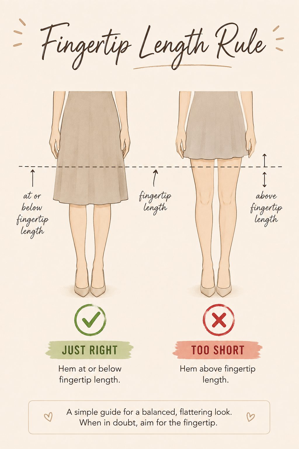 Keep Hemlines At or Below Mid-Thigh for Dress Code